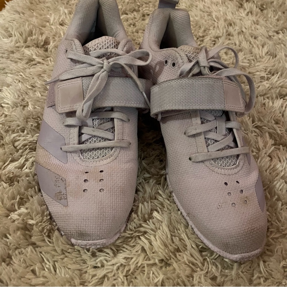 Adidas heeled lifting shoes in lilac